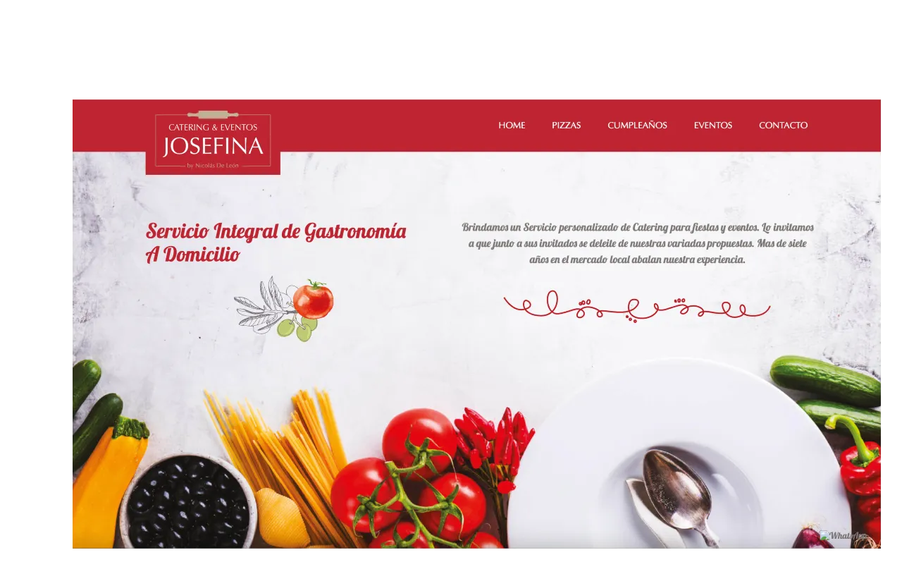Sitio web de Josefina, hecho por Vortex Labs
